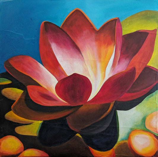 "Glowing Lotus" 16" x 16"