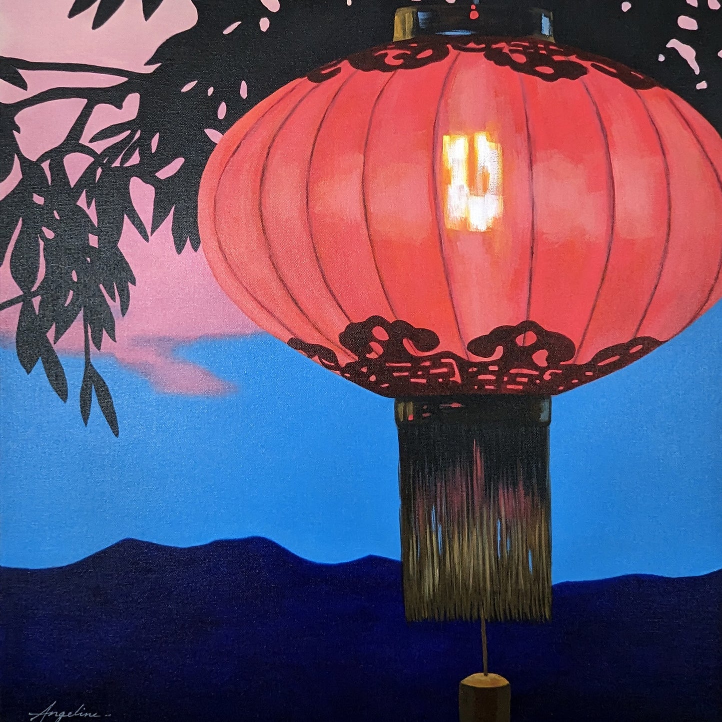 "Sunset Lantern" 24" x 24"